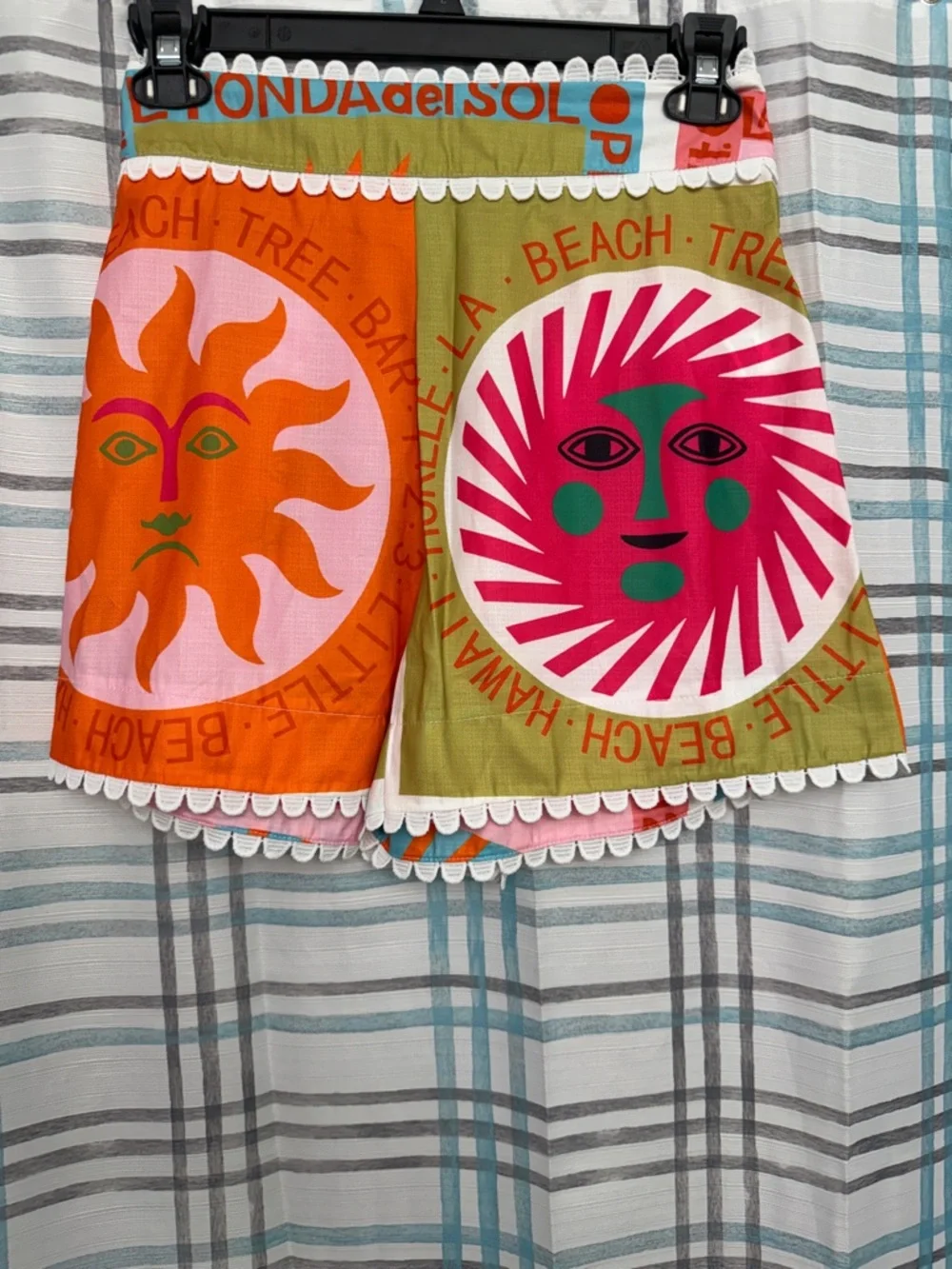 Colorful Sun Graphic Button-Up Shirt & Matching Short Set